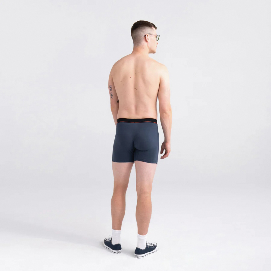 Saxx Non-Stop Series SXPP3J-BNW-L Boxer Briefs, L, Cotton/Elastane, Black/Deep Navy/White, 36 to 38 in, 5 in L - 3