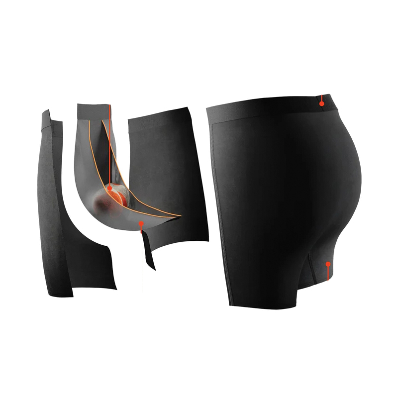 Saxx Non-Stop Series SXPP3J-BNW-L Boxer Briefs, L, Cotton/Elastane, Black/Deep Navy/White, 36 to 38 in, 5 in L - 4