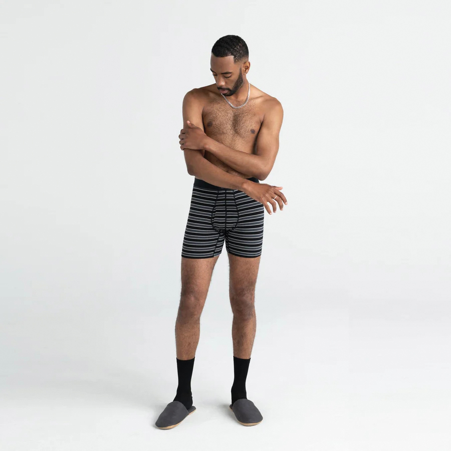 Saxx Ultra Series SXBB30F-BCP-S Boxer Briefs, S, Elastane/Viscose, Black, 30 to 32 in, 5 in L - 3