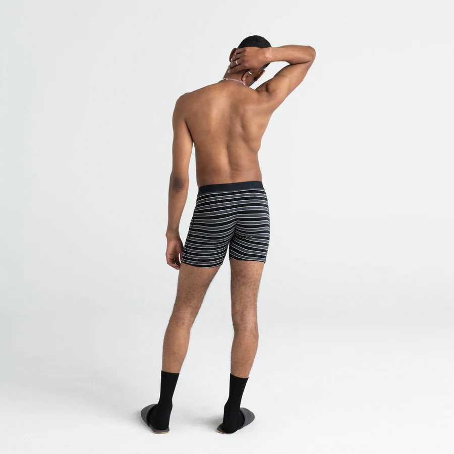 Saxx Ultra Series SXBB30F-BCP-S Boxer Briefs, S, Elastane/Viscose, Black, 30 to 32 in, 5 in L - 4