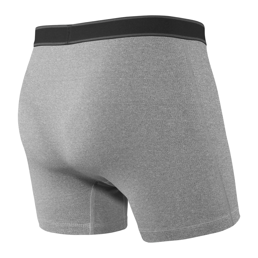 Saxx Daytripper Series SXBB11F-GRA-M Boxer Briefs, M, Elastane/Polyester, Gray Heather, 33 to 35 in, 5 in L - 2