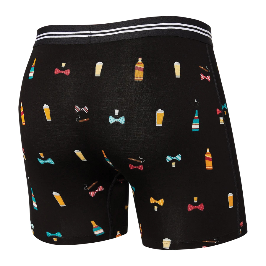 Saxx Vibe Series SXBM35-BBT-S Boxer Briefs, S, Elastane/Viscose, Black, 30 to 32 in, 5 in L - 2