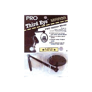 Third Eye 02 Pro Helmet Mirror, Lightweight, ABS/Glass, Black - 3