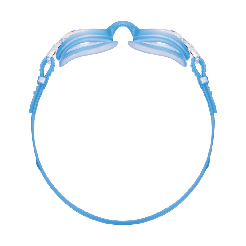 TYR LGSW 085 Kid's Swimple Goggles, Anti-Fog Lens, Smoke Lens, Green Frame, Split Strap - 1