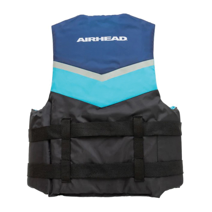 Airhead 30053-03-A-BL Type III Youth Vibe Life Jacket Vest, Polyester Outer, Black/Blue/Gray, Buckle - 3