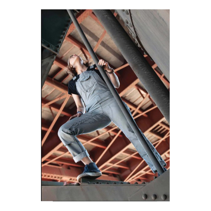 Dovetail Workwear Freshley Series DWF19O1D-101-10X34 Overalls, 10, 29-1/2 to 32 in, Cotton/Spandex, Indigo Stripe - 3