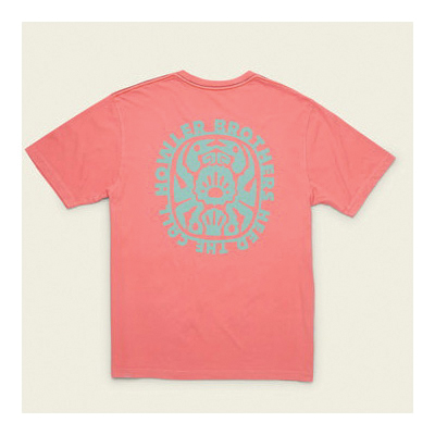 Howler Bros 30596 T-Shirt, M, Cotton, Coral, Crab Idol Screen Print, Regular Fit - 3