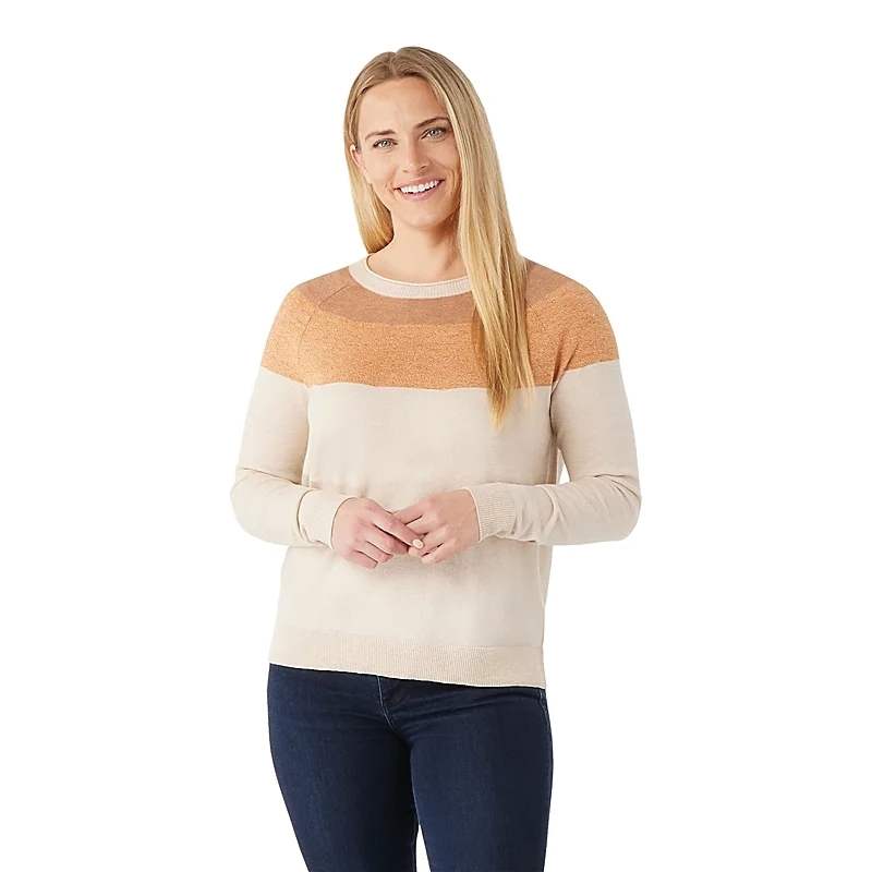 Smartwool SW016649-Beige-S Sweater, S, 34 to 35 in Chest, Crew Neck, Merino Wool/Nylon/Polyester, Beige - 1