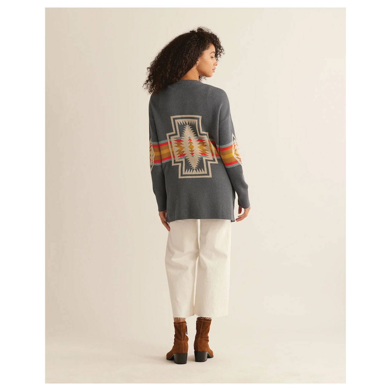Pendleton 13114Z-87283-L Cardigan, L, 45 in Chest, Historic Harding, Sierra Spring, Cotton, Blue Multi-Harding - 2