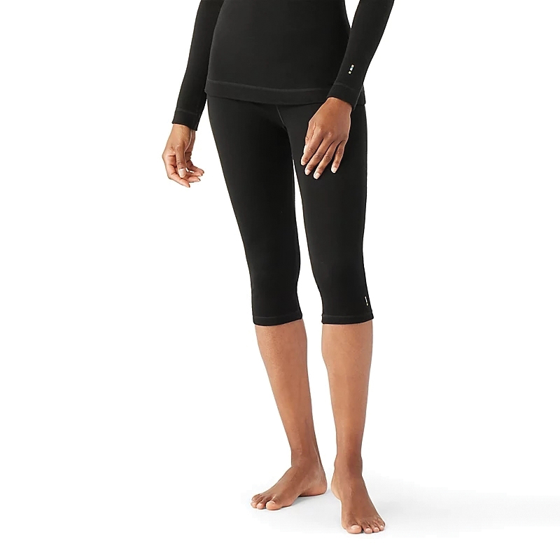 Smartwool SW019241001-L Thermal Base Layer 3/4 Bottom, L, Merino Wool, Black, Fits to Chest Size: 39 to 40 in - 2