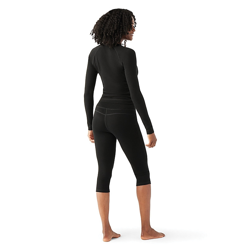 Smartwool SW019241001-L Thermal Base Layer 3/4 Bottom, L, Merino Wool, Black, Fits to Chest Size: 39 to 40 in - 3