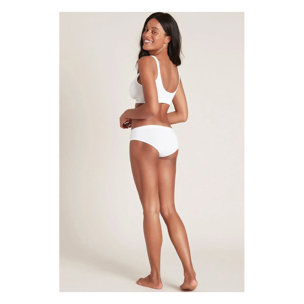 Boody BPWHS-S Seam-Free Padded Crop Bra, S, Elastane/Nylon/Viscose, White, Fits to Chest Size: 32 to 35 in - 3
