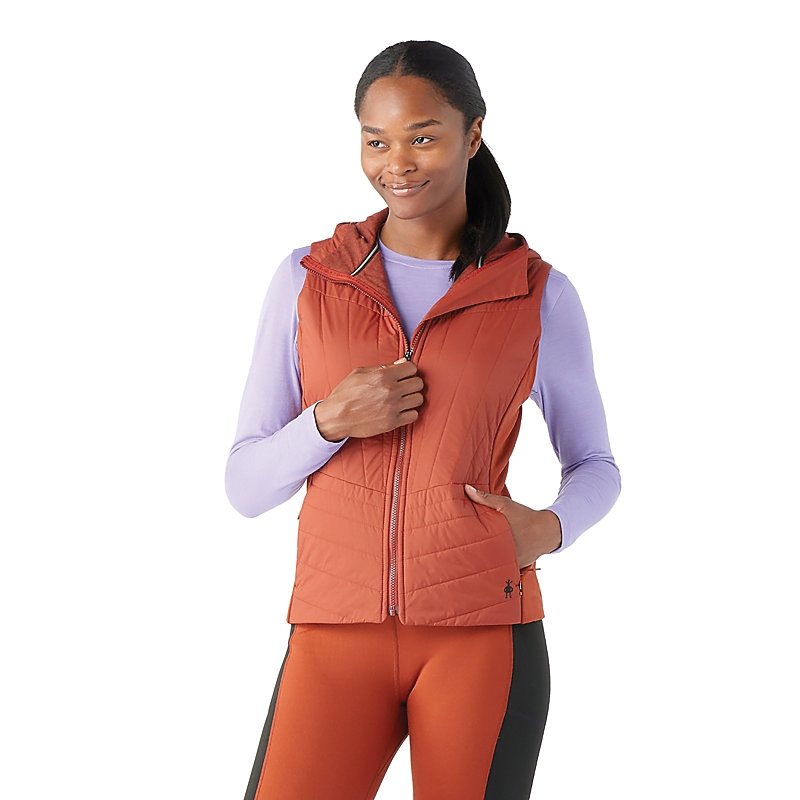 Smartwool SW017118-Brown-XS Smartloft Vest, XS, Elastane/Merino Wool/Nylon/Polyester, Pecan Brown, Zipper - 2