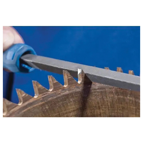 Pferd 17023 Saw File, Three Square, Triangular Profile, Second Cut, 9/32 in W Blade - 1