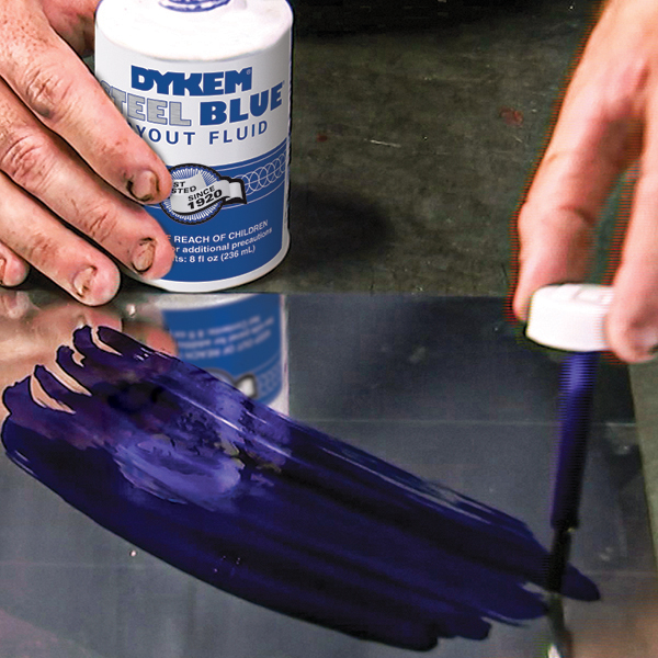 Dykem Steel Blue 6700-0010 Layout Fluid, Blue, 8 oz Bottle - 2