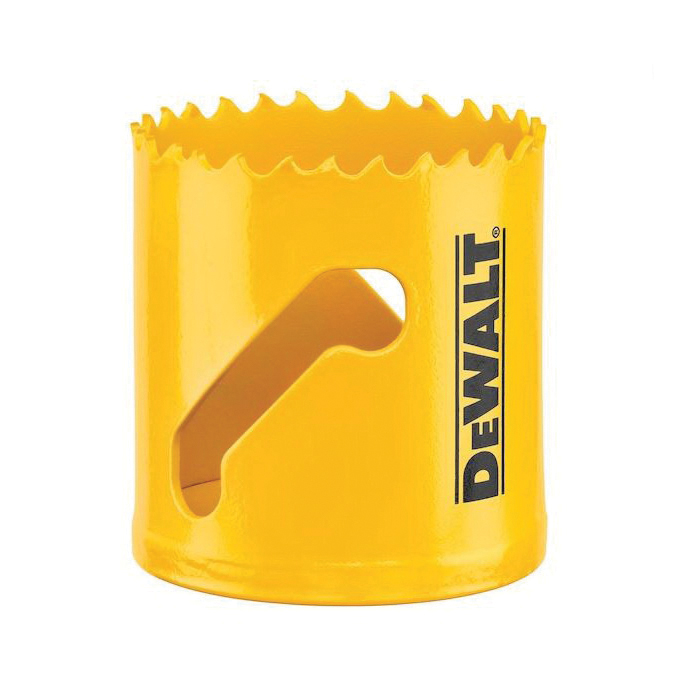 DEWALT DAH180017 Hole Saw, 1-1/16 in Dia, 1-3/4 in D Cutting, 1/2-20 Arbor, 4, 5 TPI, HSS Cutting Edge - 1