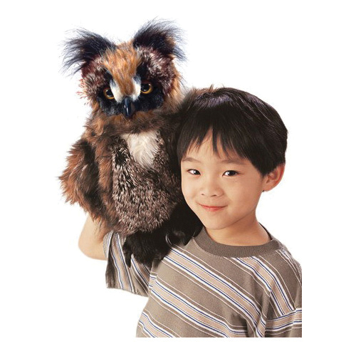 Folkmanis 2403 Hand Puppet, Great Horned Owl, Multi-Color - 3