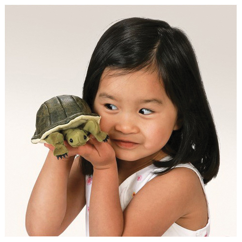 Folkmanis 2732 Finger Puppet, Mini Turtle, Multi-Color - 2