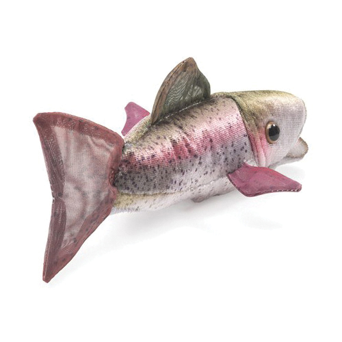 Folkmanis 2788 Finger Puppet, Rainbow Mini Trout - 2
