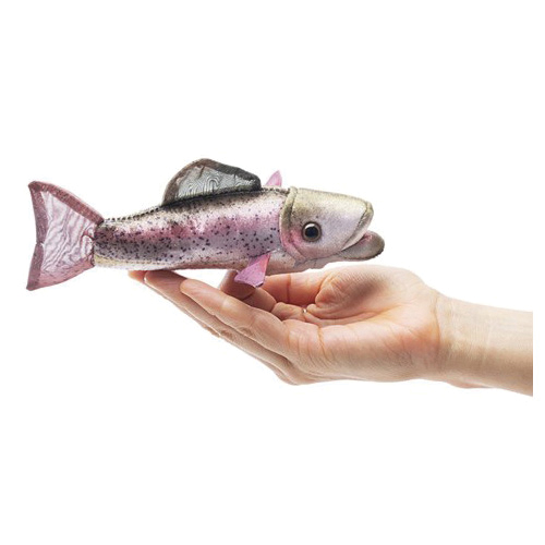 Folkmanis 2788 Finger Puppet, Rainbow Mini Trout - 3