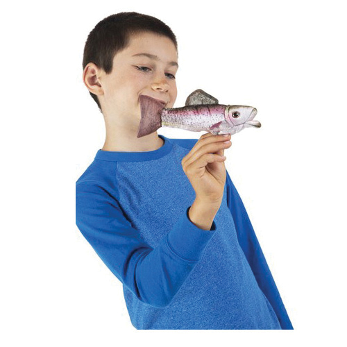 Folkmanis 2788 Finger Puppet, Rainbow Mini Trout - 4