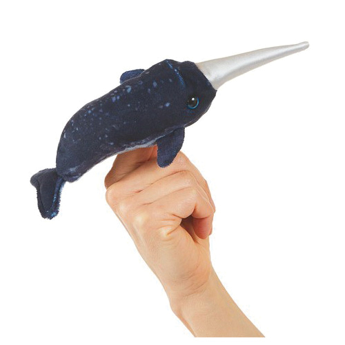 Folkmanis 2796 Finger Puppet, Mini Narwhal - 3