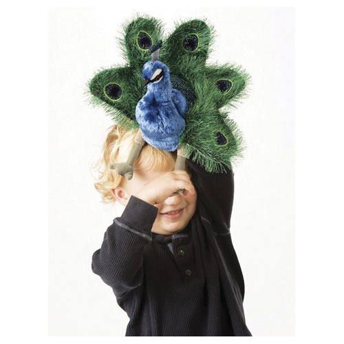 Folkmanis 2834 Hand Puppet, S, Peacock - 3