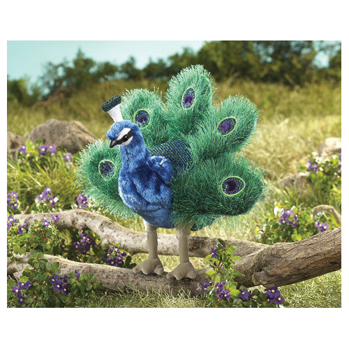 Folkmanis 2834 Hand Puppet, S, Peacock - 4