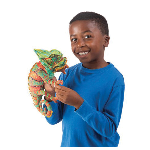 Folkmanis 3153 Finger Puppet, S, Chameleon - 5