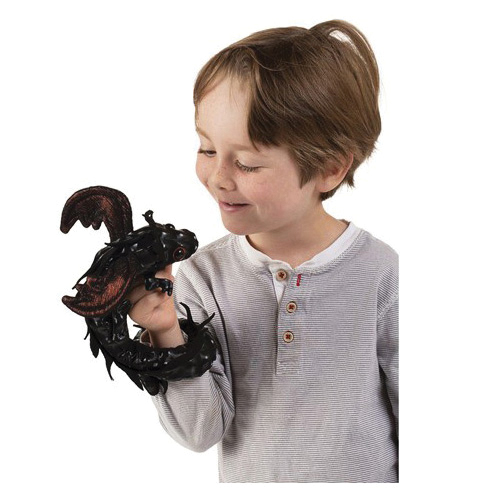 Folkmanis 3163 Wristlet Finger Puppet, Midnight Dragon Wristlet - 4