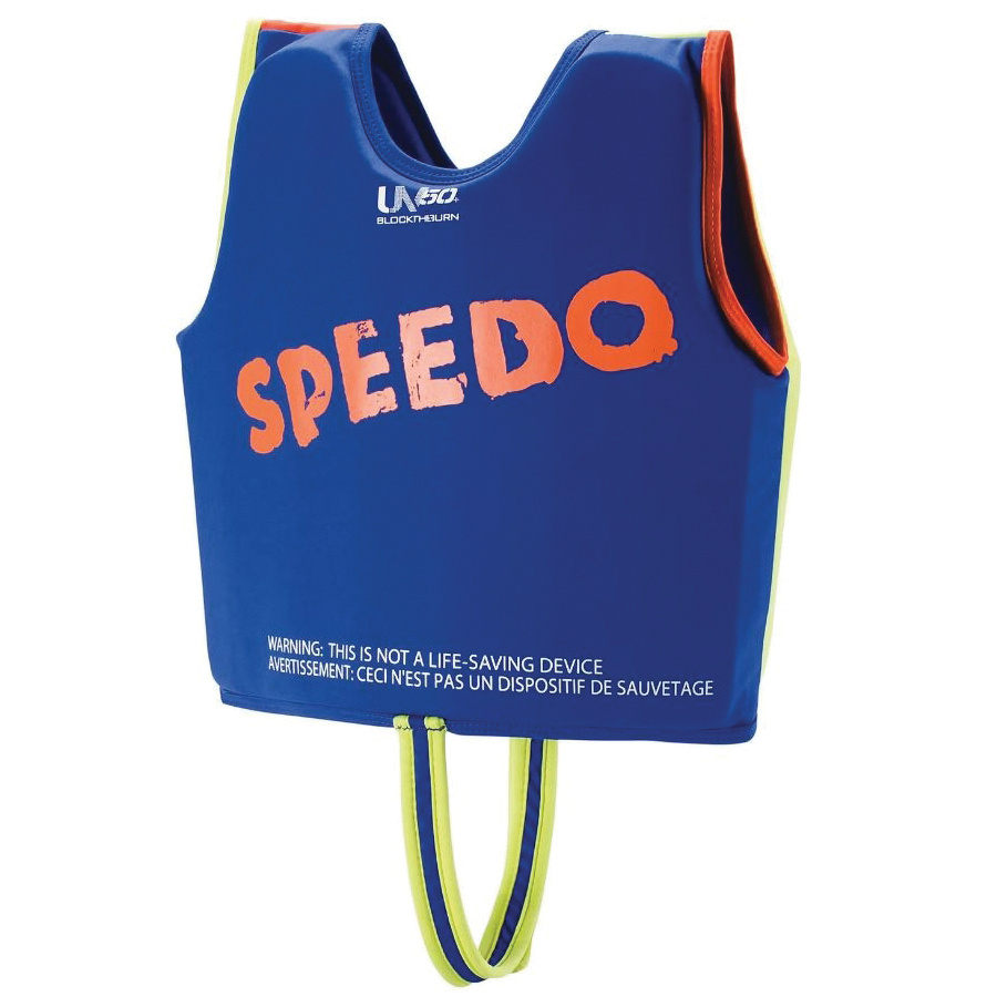 speedo 87570529964 Classic Swim Vest, M, Polyester, Orange/Yellow, Zipper - 2