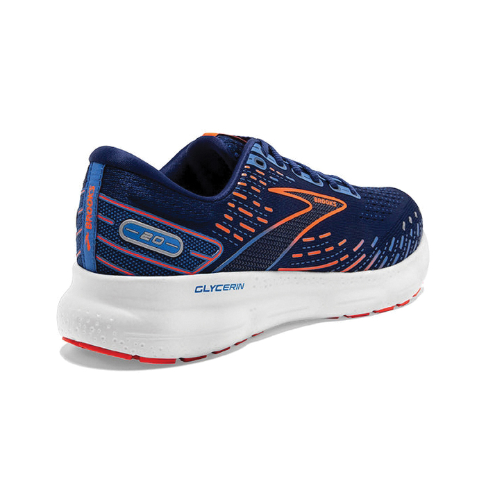 Brooks Glycerin 20 Series 1103821D444105 Running Shoes, 10.5, M W, Blue Depths/Orange/Palace Blue, Fabric - 3
