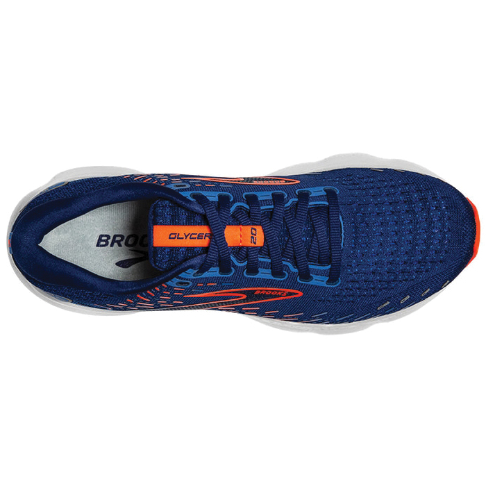 Brooks Glycerin 20 Series 1103821D444105 Running Shoes, 10.5, M W, Blue Depths/Orange/Palace Blue, Fabric - 5
