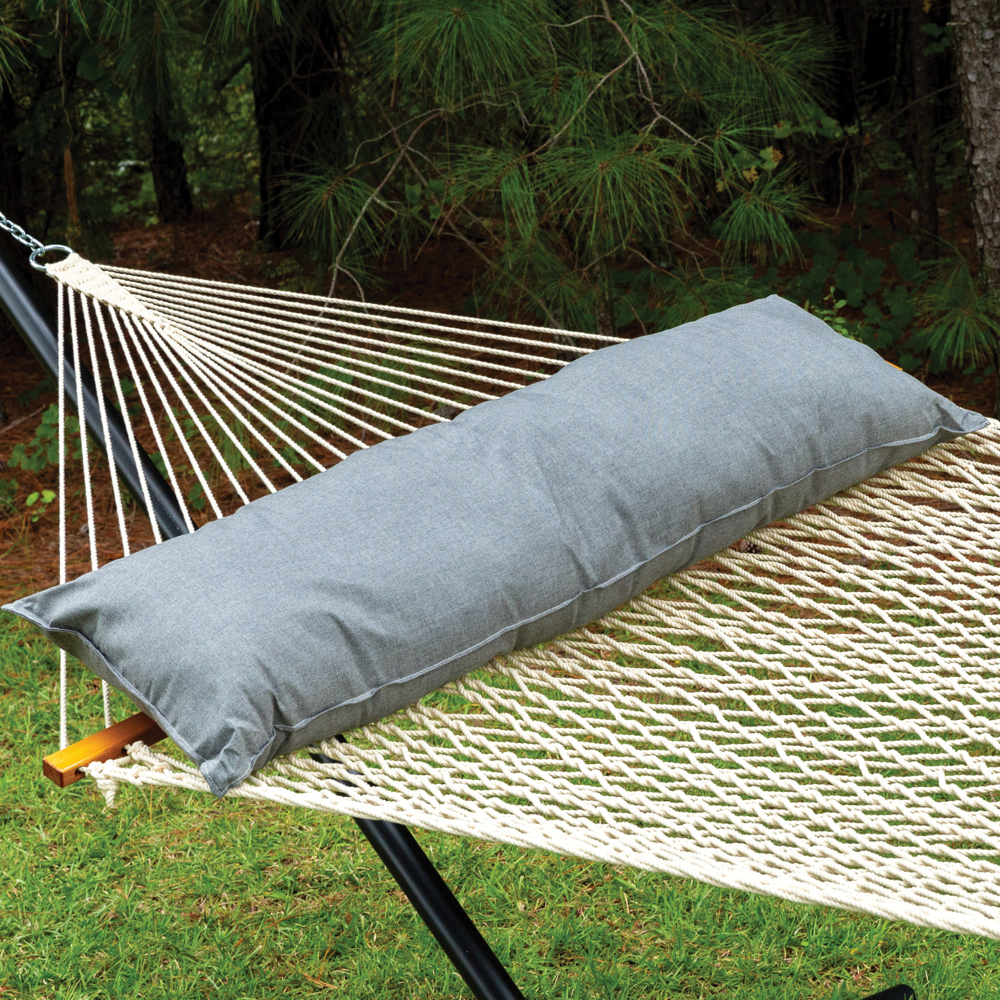 Hatteras Hammocks B-SLT-LONG Hammock Pillow, 52 in L, 18 in W, Sunbrella Fabric, Cast Slate Fabric - 2