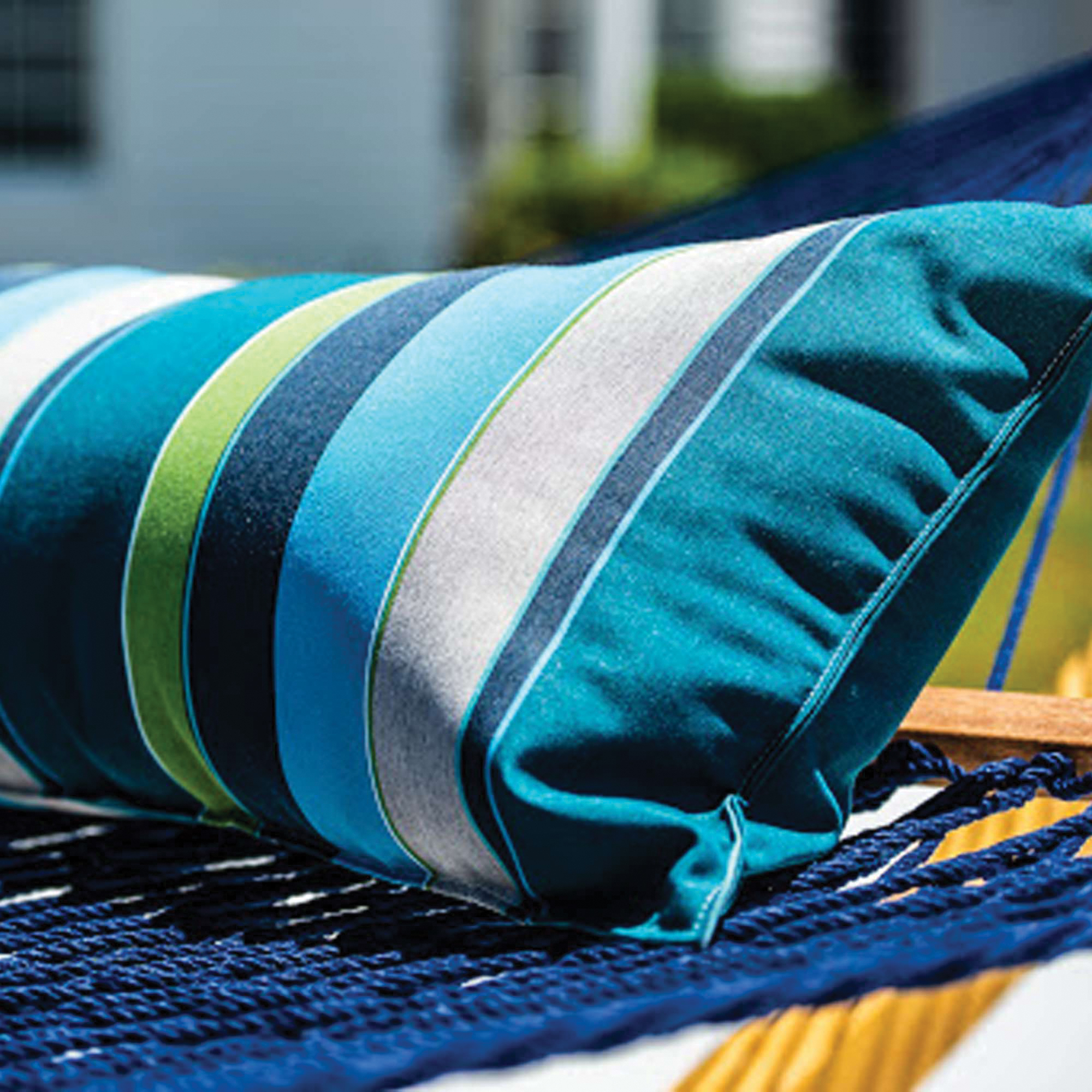 Hatteras Hammocks B-EXC-LONG Hammock Pillow, 52 in L, 18 in W, Sunbrella Fabric, Expand Calypso Fabric - 4