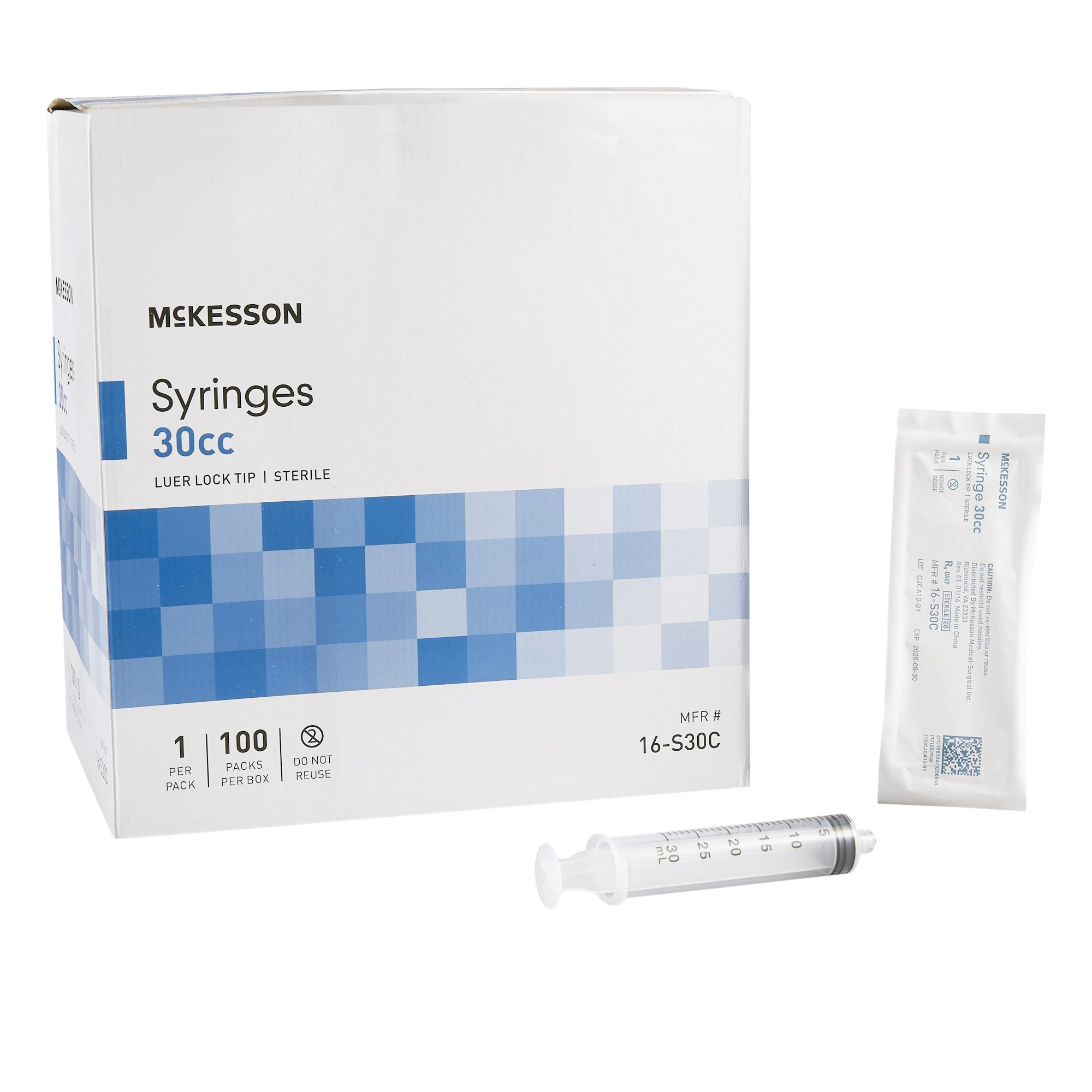 McKesson 1031803 General-Purpose Syringe, 30 cc, Polypropylene, Clear - 2