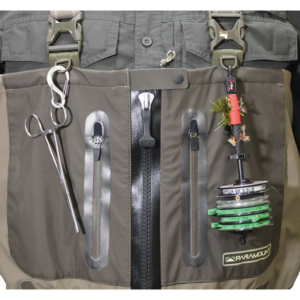 Paramount Outdoors Deep Eddy Z Series MWDW008-ELK-001-L Chest Wader, L, 38 in Inseam L, Elk, Nylon, Zipper - 4