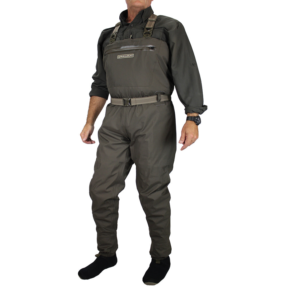 Paramount Outdoors Stonefly Series MWDW010-ELK-001-MD Chest Fishing Wader, M, Elk, Neoprene/Nylon, Buckle - 2