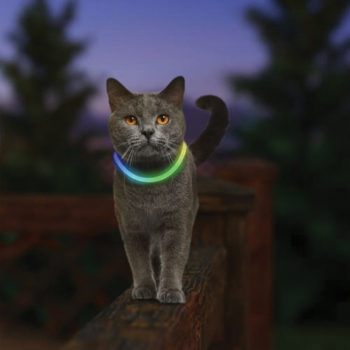 Nite Ize NiteMeow Series NHOMRC-07S-R3 Rechargeable Safety Necklace, Polymer, Clear - 2