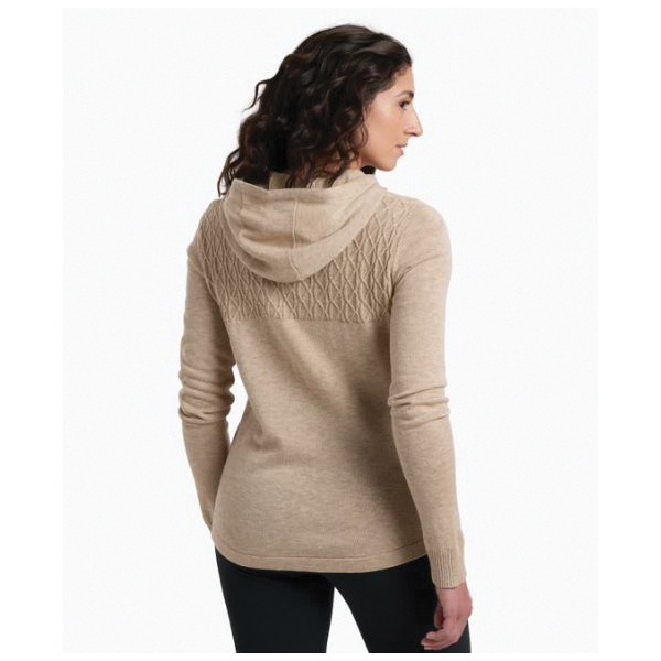 Kuhl Kortina Series 4068DOVE-S Hooded Sweater, S, 34 to 35 in Chest, Acrylic/Merino Wool, Dove - 2