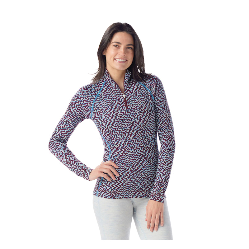 Women's Merino Base 1/4 Zip, Purple, L - 1