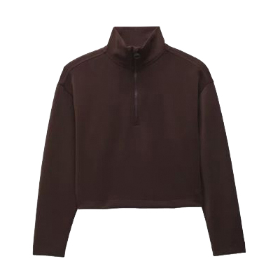Women's Shea Half Zip, Espresso, L - 1