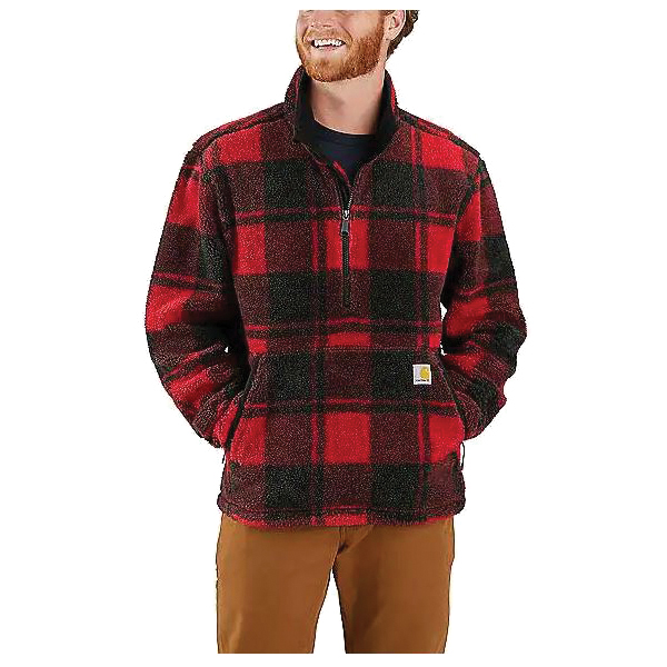 Men's Loose Fit Fleece Pullover, Camo, L - 1