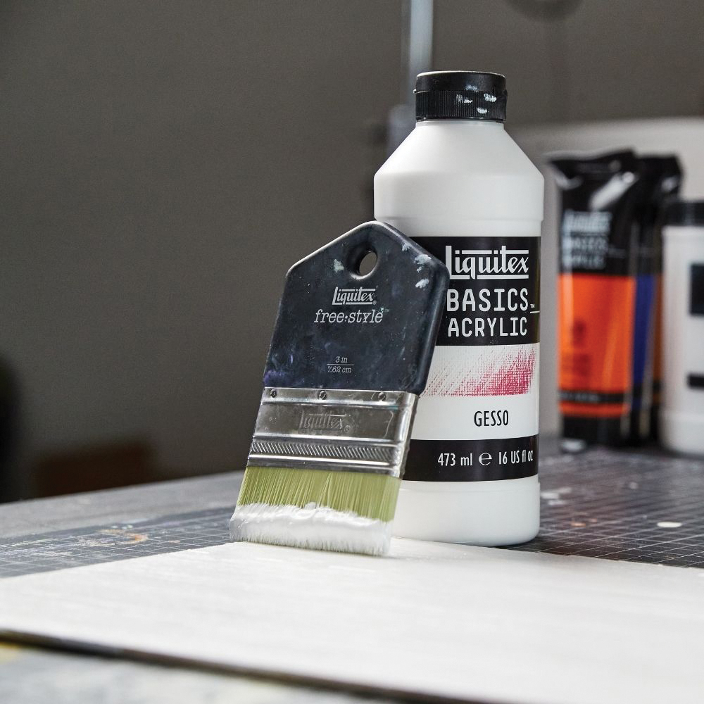 Liquitex Basics 104016 Gesso, White, Matte - 1