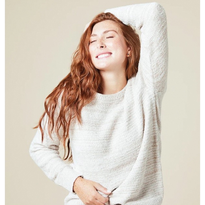 Softies 8900-8-Alm-XS Marshmallow Lounge Set, XS, Nylon/Polyester, Almond, Crew Neck, Long Sleeve - 1