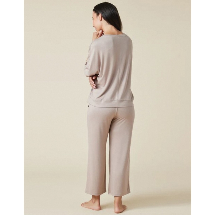 Softies 2300-2-Coco-S Dream Capri Lounge Set, S, Polyester/Spandex, Coco, V-Neck, Dolman Sleeve - 4