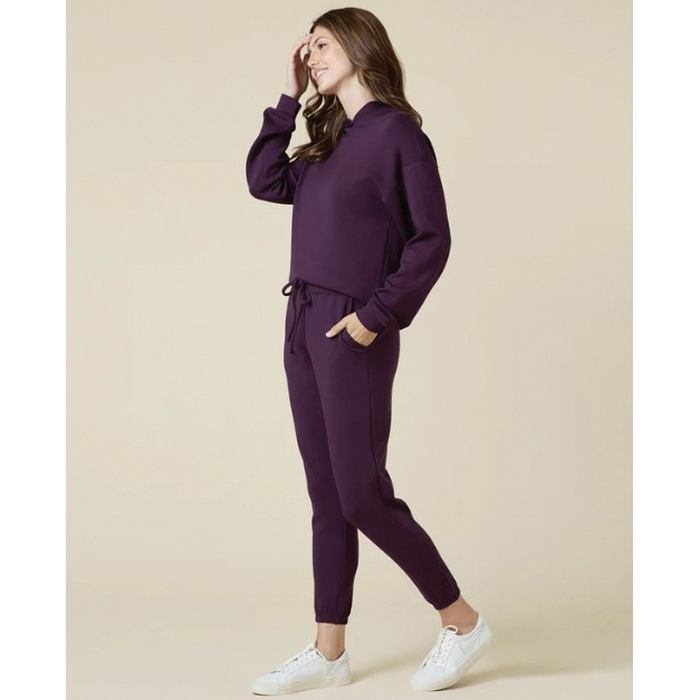 Softies 5200-9-Fig-M Oversize Lounge Set, M, Polyester/Rayon/Spandex, Fig, Hooded - 4
