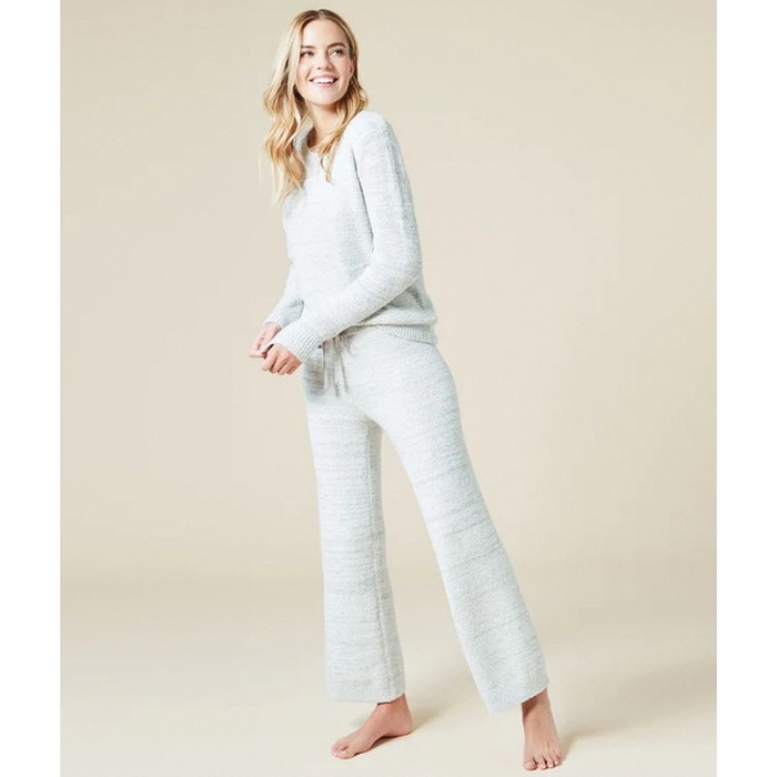 Softies 8900-8-Grey-XS Marshmallow Lounge Set, XS, Nylon/Polyester, Heather Gray, Crew Neck, Long Sleeve - 3
