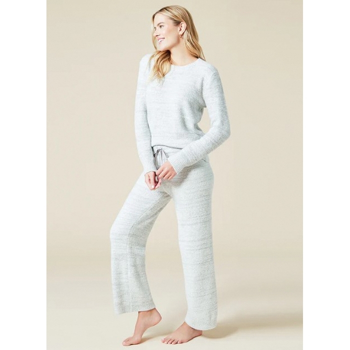 Softies 8900-8-Grey-XS Marshmallow Lounge Set, XS, Nylon/Polyester, Heather Gray, Crew Neck, Long Sleeve - 4