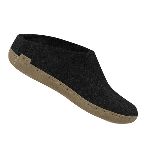 Glerups B 36 02 CHARC Slippers, 36, Charcoal, Wool - 2